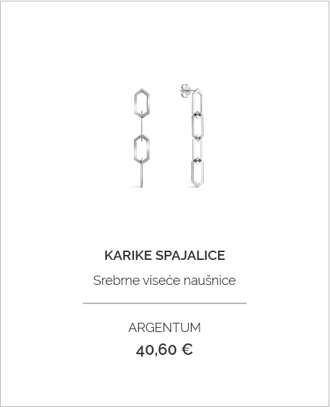 ARG_Srebrne viseće naušnice Karike Spajalice