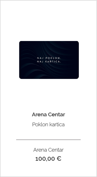 Arena Centar - Poklon kartica 100