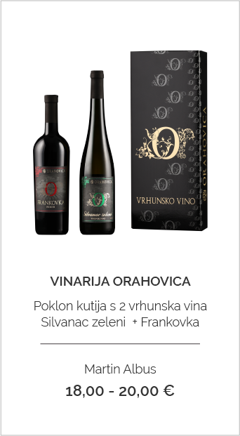 Martin Albus - Vinarija Orahovica poklon kutija s 2 vrhunska vina - Silvanac zeleni + Frankovka