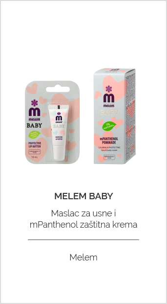 Melem Baby maslac za usne + Melem Baby mPanthenol zaštitna krema