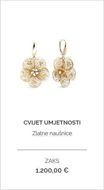 ZAKS - Zlatne naušnice Cvijet umjetnosti